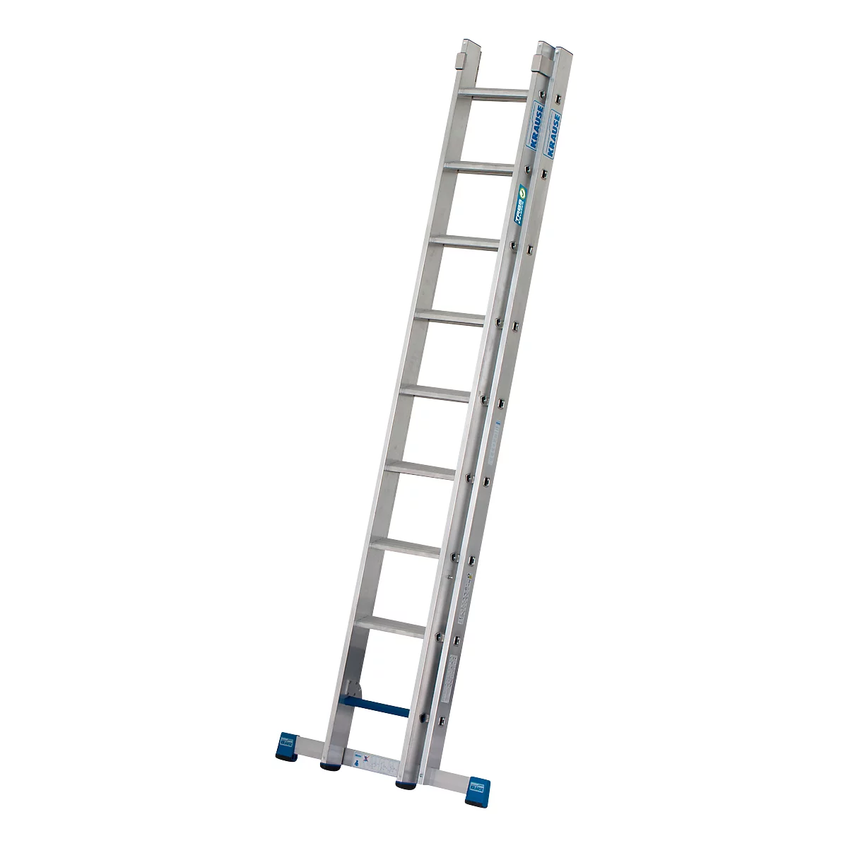 Krause zweitlg. Schiebeleiter, 2 x 9 Sprossen, TRBS 2121 2-konform, Trigon-Traverse