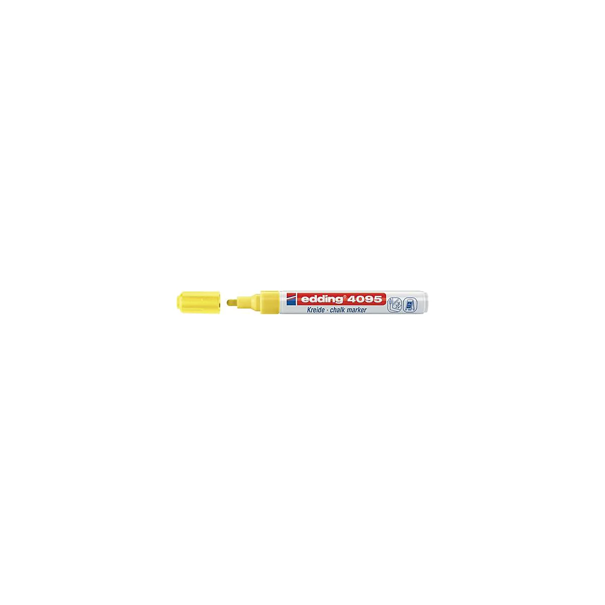 Kreidemarker 4095 neongelb Strich-B.2-3mm Rundspitze EDDING