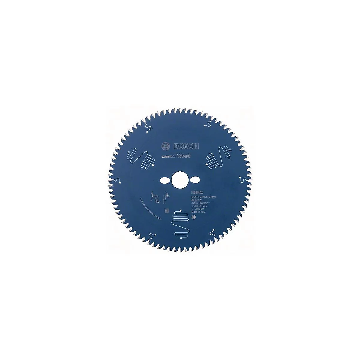 Kreissägeblatt AD 254mm Z.80 WZ Bohr.30mm Schnitt-B.2,6mm HM BOSCH