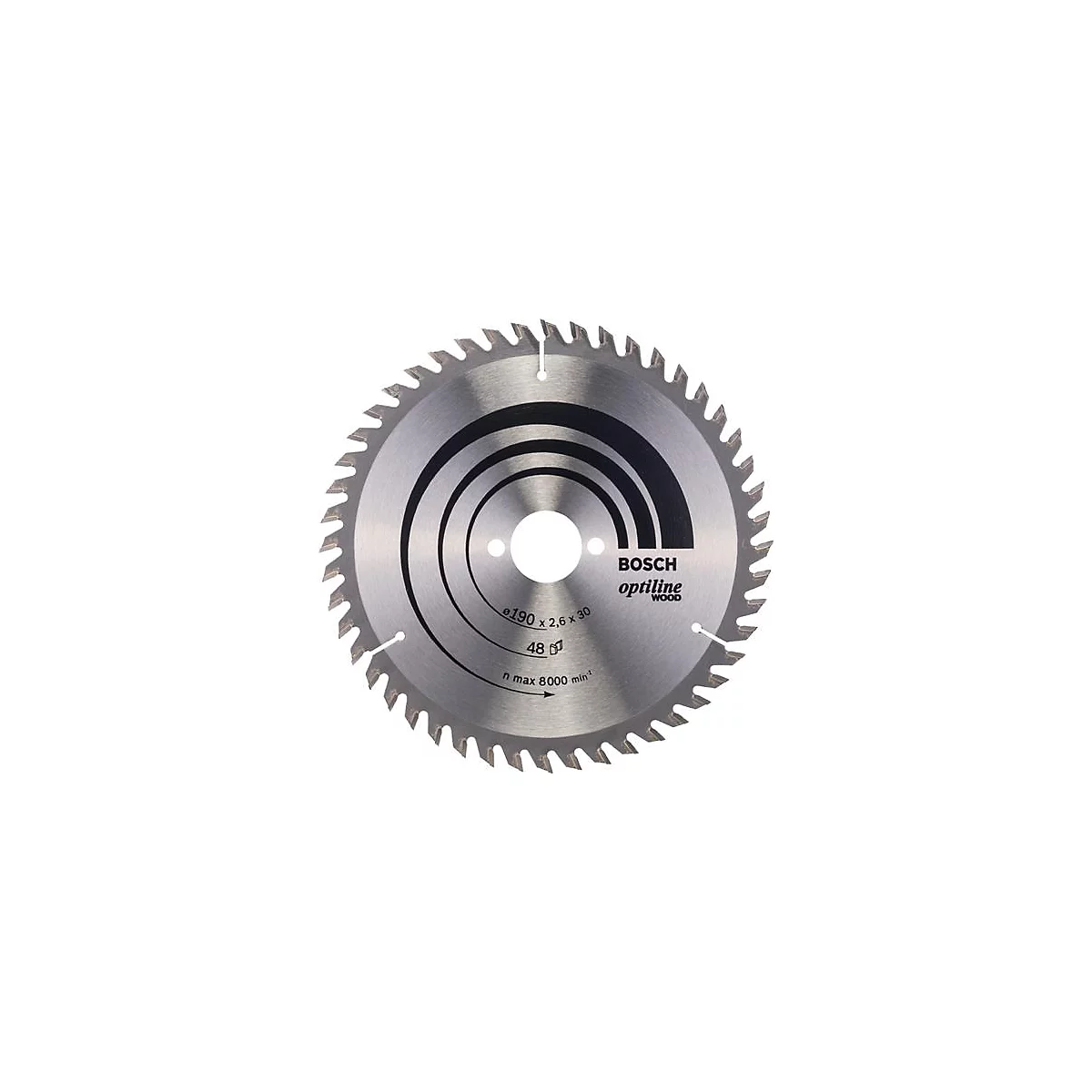 Kreissägeblatt Optiline Wood AD 190mm Z.48 WZ Bohr.30mm Schnitt-B.2,6mm