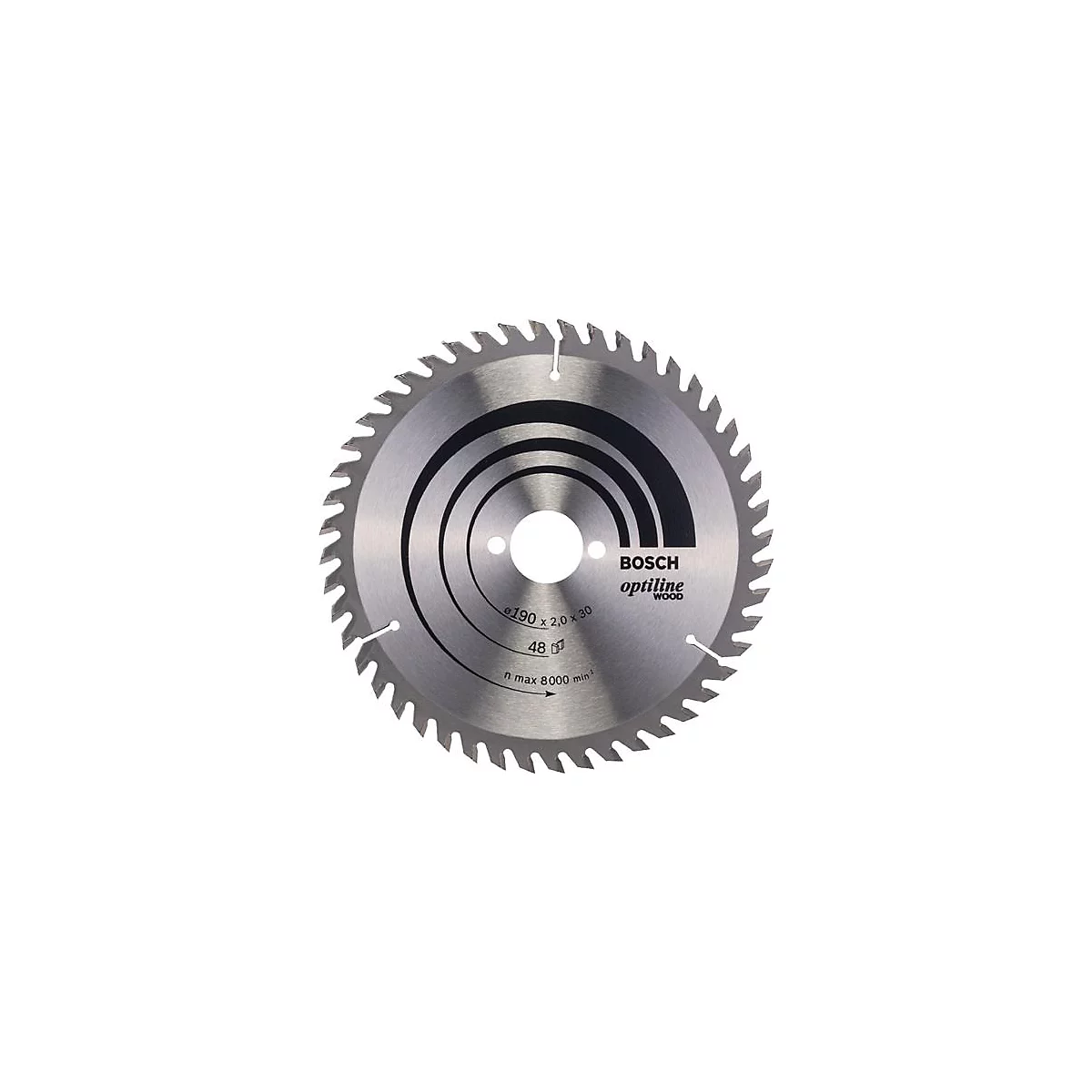 Kreissägeblatt Optiline Wood AD 190mm Z.48 WZ Bohr.30mm Schnitt-B.2mm