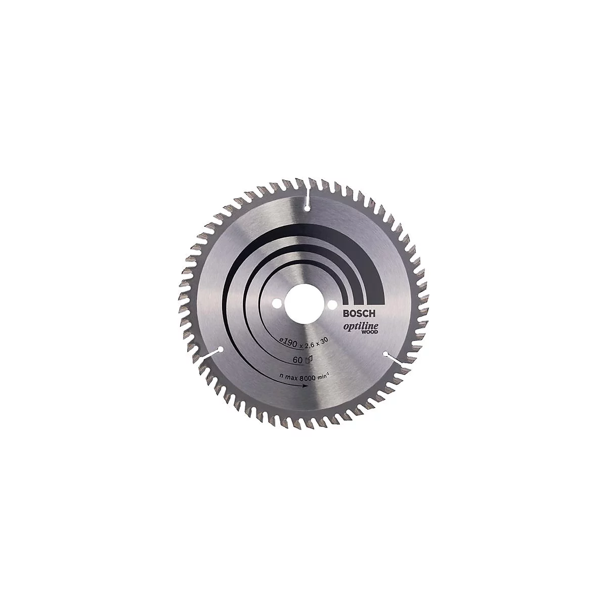 Kreissägeblatt Optiline Wood AD 190mm Z.60 WZ Bohr.30mm Schnitt-B.2,6mm