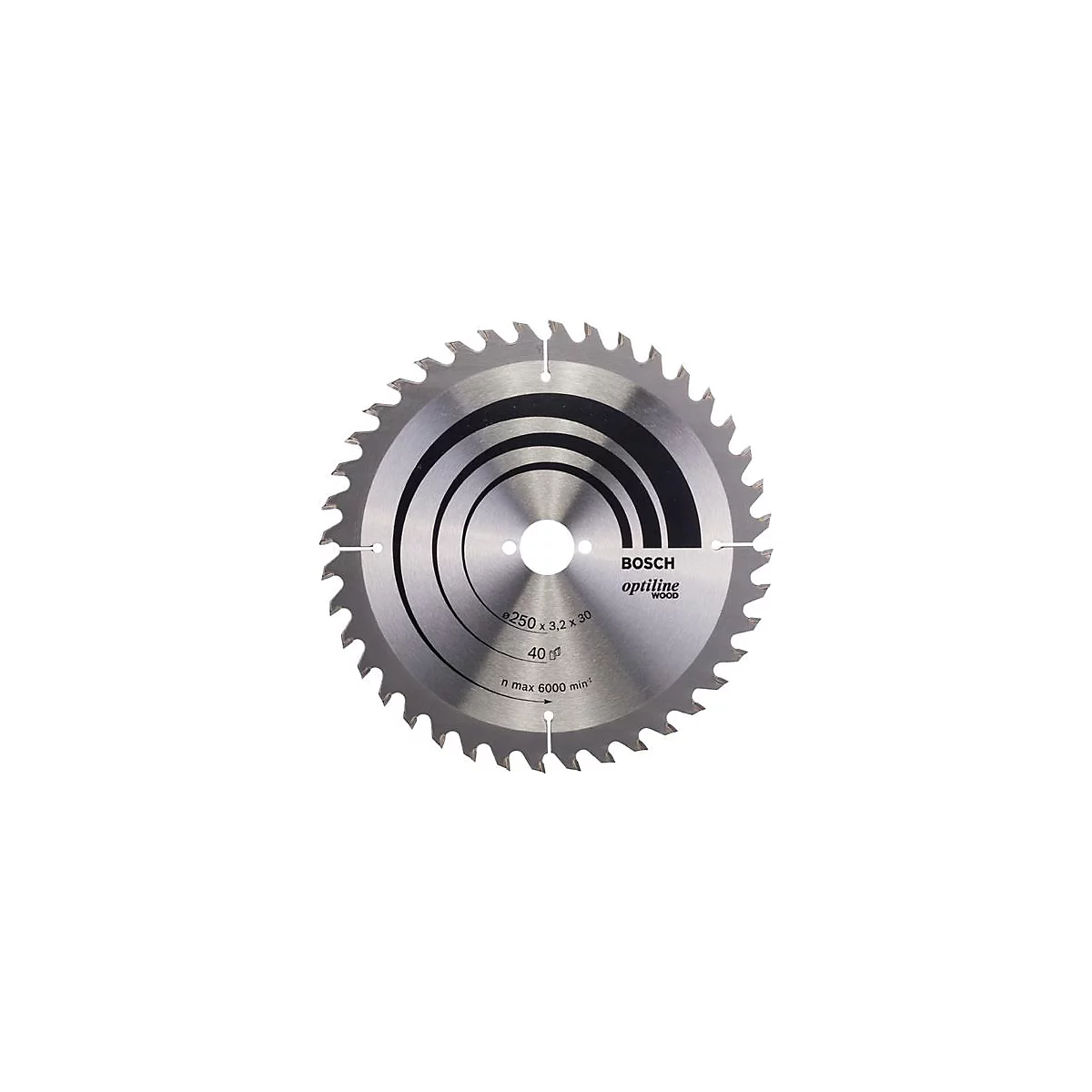 Kreissägeblatt Optiline Wood AD 250mm Z.40 WZ Bohr.30mm Schnitt-B.3,2mm