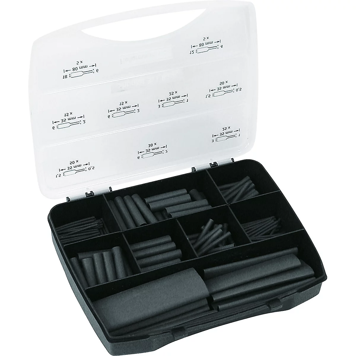 Krimpkousassortiment 8 maten, 220-delig