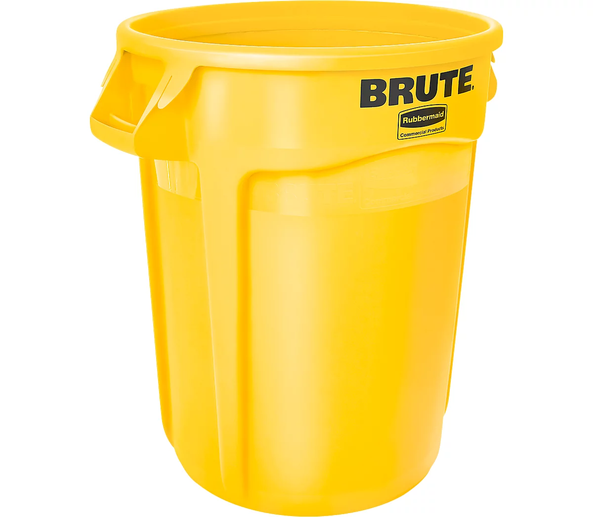 Kringloopmateriaalverzamelaar Brute, polyethyleen, rond, 121 l, geel