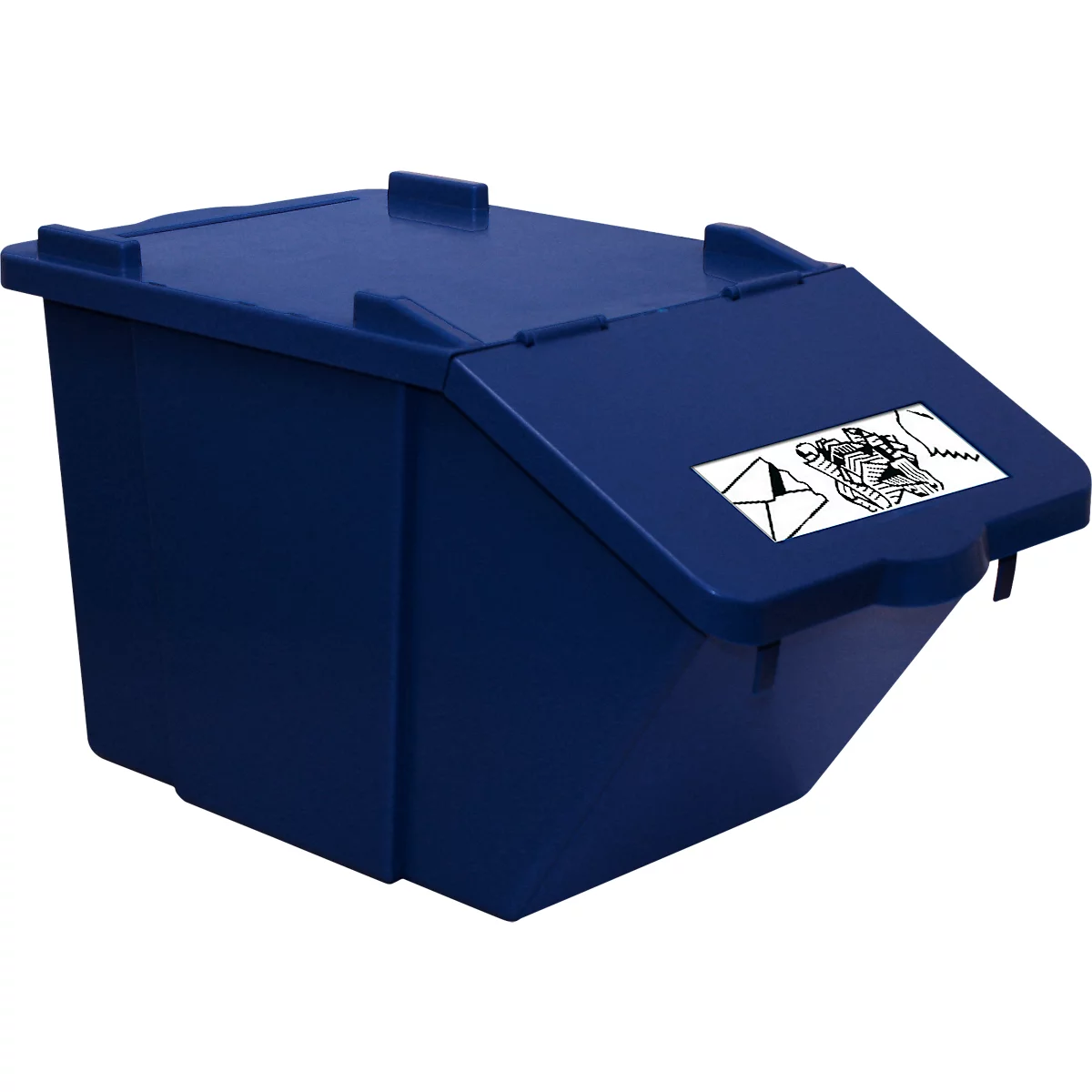 Kringloopmateriaalverzamelaar Ökonom, stapelbaar, 45 l, blauw