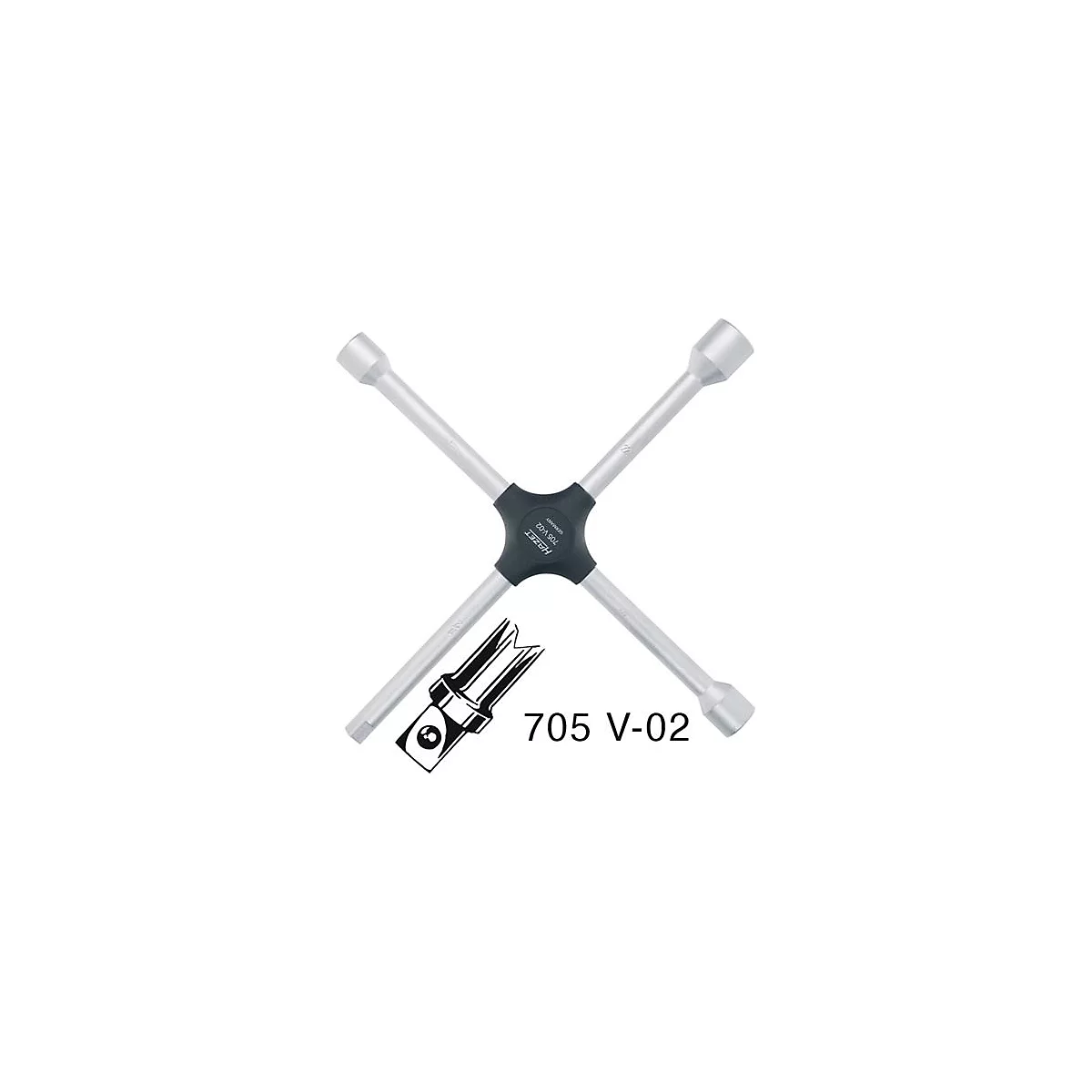 Kruissleutel 705V-02 17x19x22x12,5 mm(1/2inch vierkant) L380 mmxB380mm
