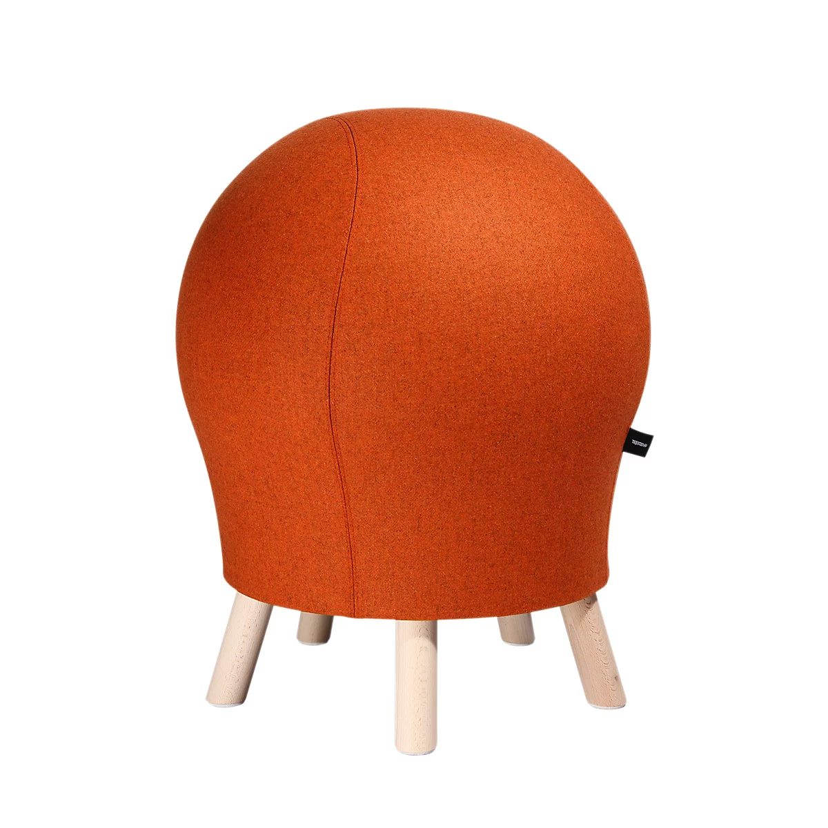 Kruk Sitness Alpine, met ingebouwde gymnastiekbal, bekleding 75% scheerwol, oranje