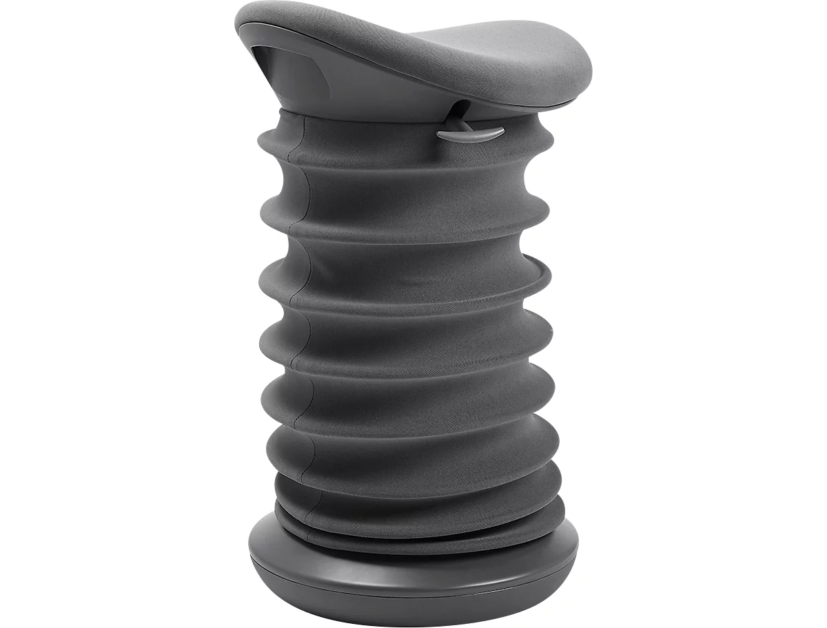 Kruk Topstar® Sitness 4D, voor actief & ergonomisch zitten, veermechanisme, zitting in hoogte verstelbaar, B 375 x D 360 x H 530-640 mm, stoffen bekleding grijs