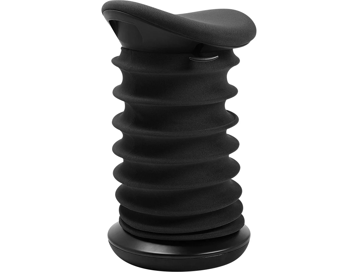 Kruk Topstar® Sitness 4D, voor actief & ergonomisch zitten, veermechanisme, zitting in hoogte verstelbaar, B 375 x D 360 x H 530-640 mm, stoffen bekleding zwart