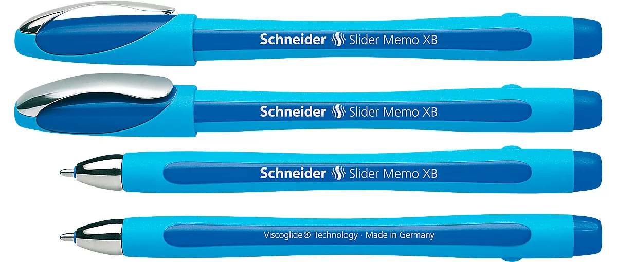 Kugelschreiber Slider Memo, blau, 10 Stück