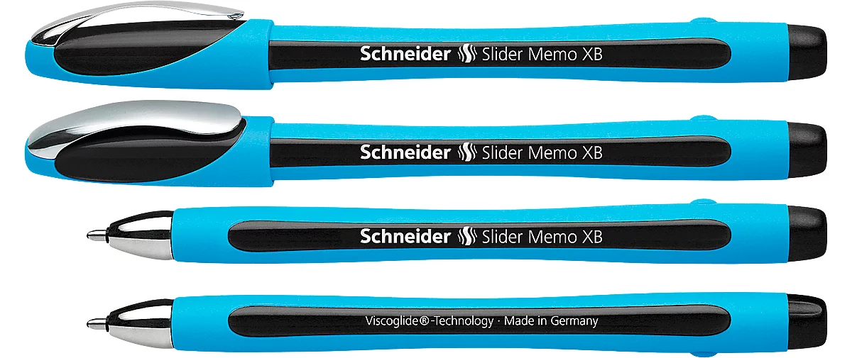 Kugelschreiber Slider Memo, schwarz, 10 Stück