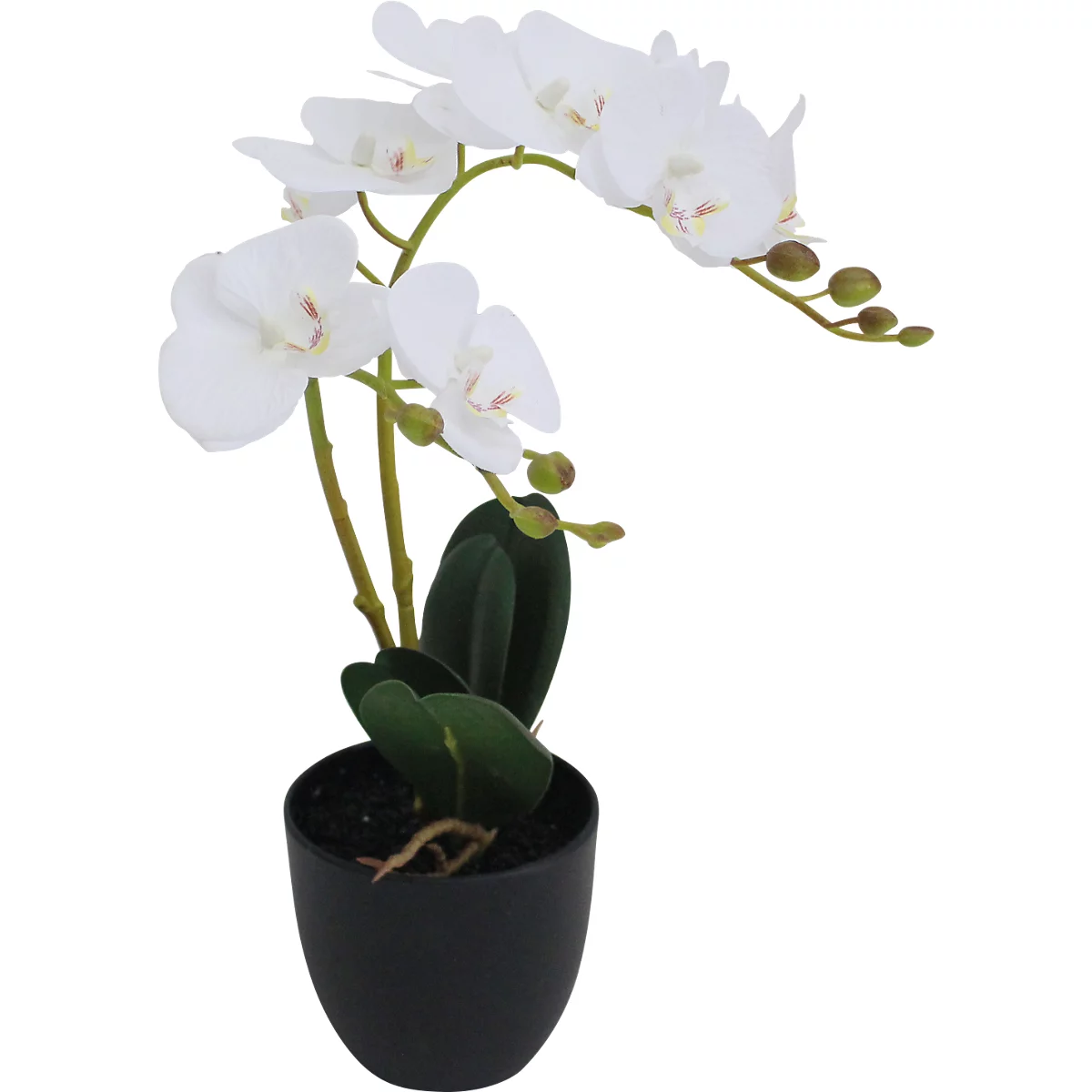 Kunstplant meet® by Paperflow Witte orchidee, incl. kunststof pot, H 400 mm, zijde/kunststof