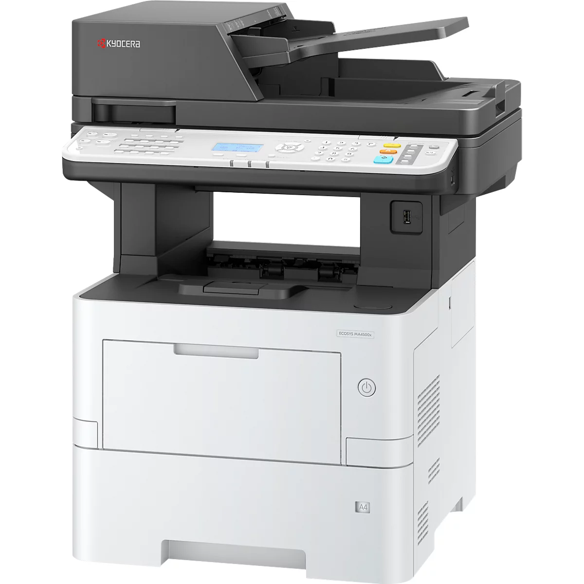 Kyocera ECOSYS MA4500x multifunctioneel kleurenlasersysteem, LCD-bedieningspaneel, 1.200 x 1.200 dpi, printen/kopiëren/scannen, tot A4