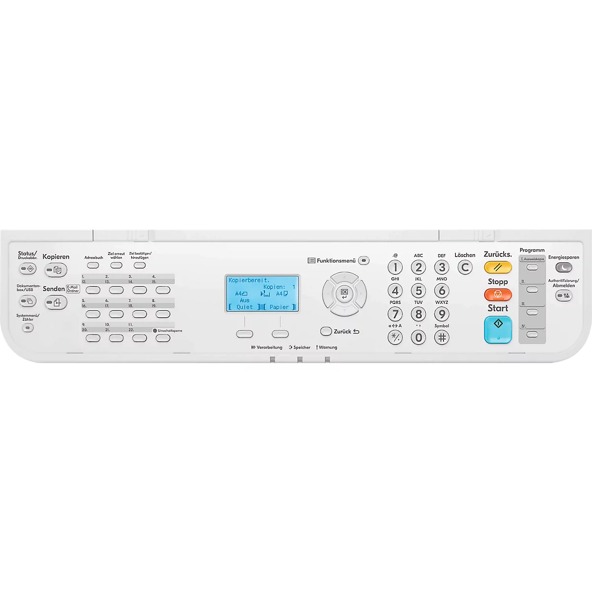 Kyocera Système multifonction laser couleur ECOSYS MA4500x, panneau de commande LCD, 1 200 x 1 200 dpi, impression/copie/numérisation, jusqu'au format A4