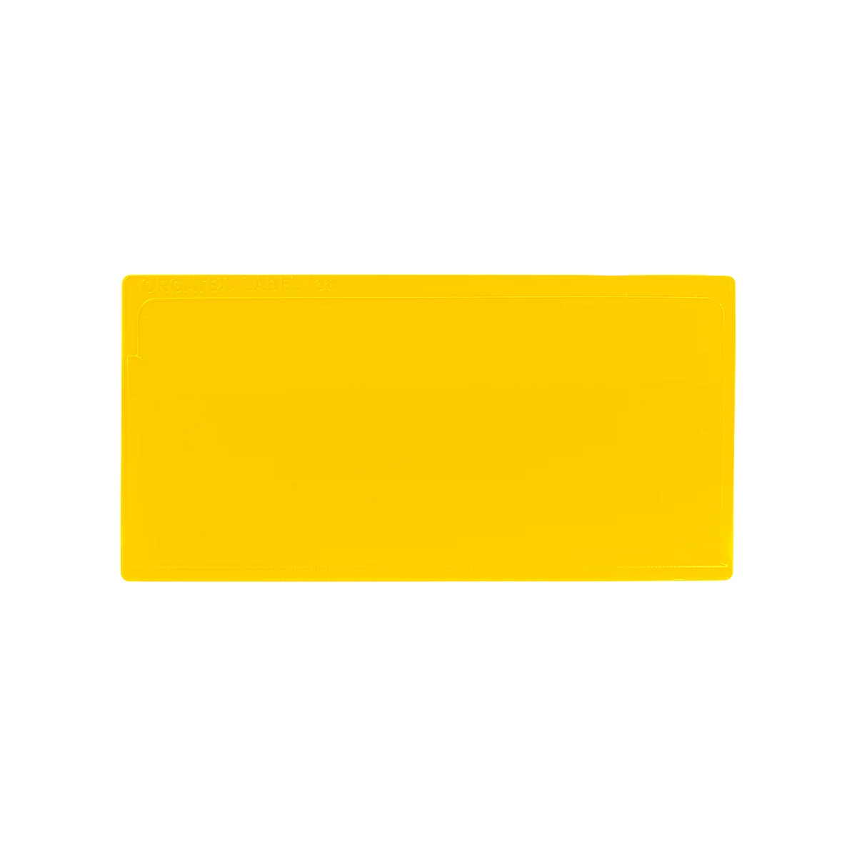 Rectangular yellow object with rounded corners.