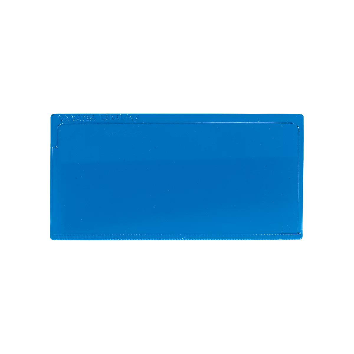 Rectangular blue plastic with rounded corners, possibly a card.
