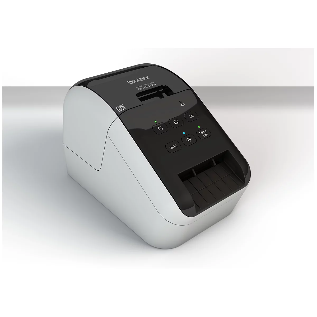Labelprinter Brother QL-810Wc, 110 labels/min, USB/iOS/Android/WLAN, geïntegreerde snijeenheid, B 125 x D 234 x H 145 mm