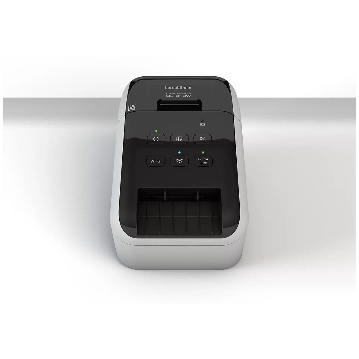 Labelprinter Brother QL-810Wc, 110 labels/min, USB/iOS/Android/WLAN, geïntegreerde snijeenheid, B 125 x D 234 x H 145 mm