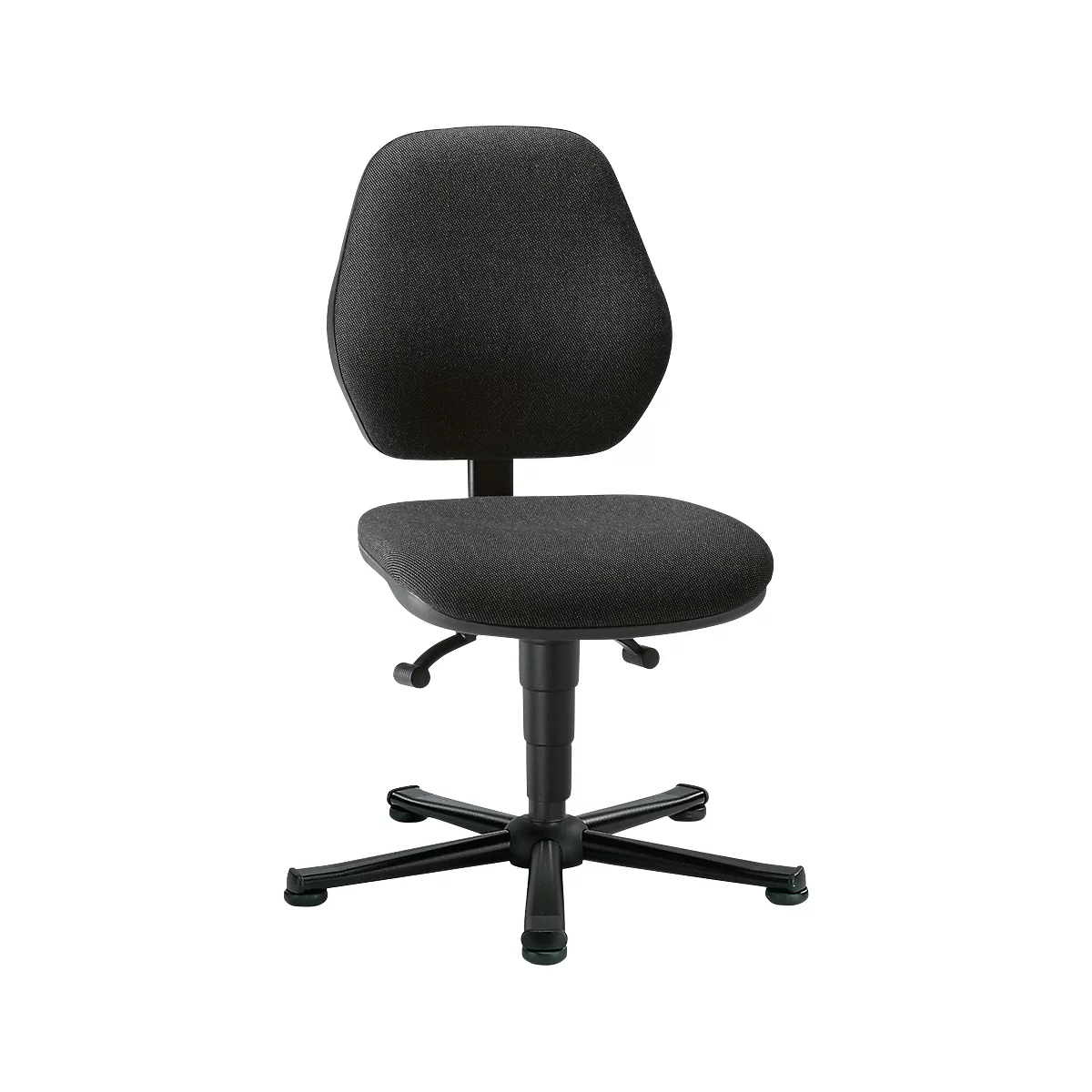 Labostoel Basic, stoffen bekleding, Duotec zwart gemêleerd