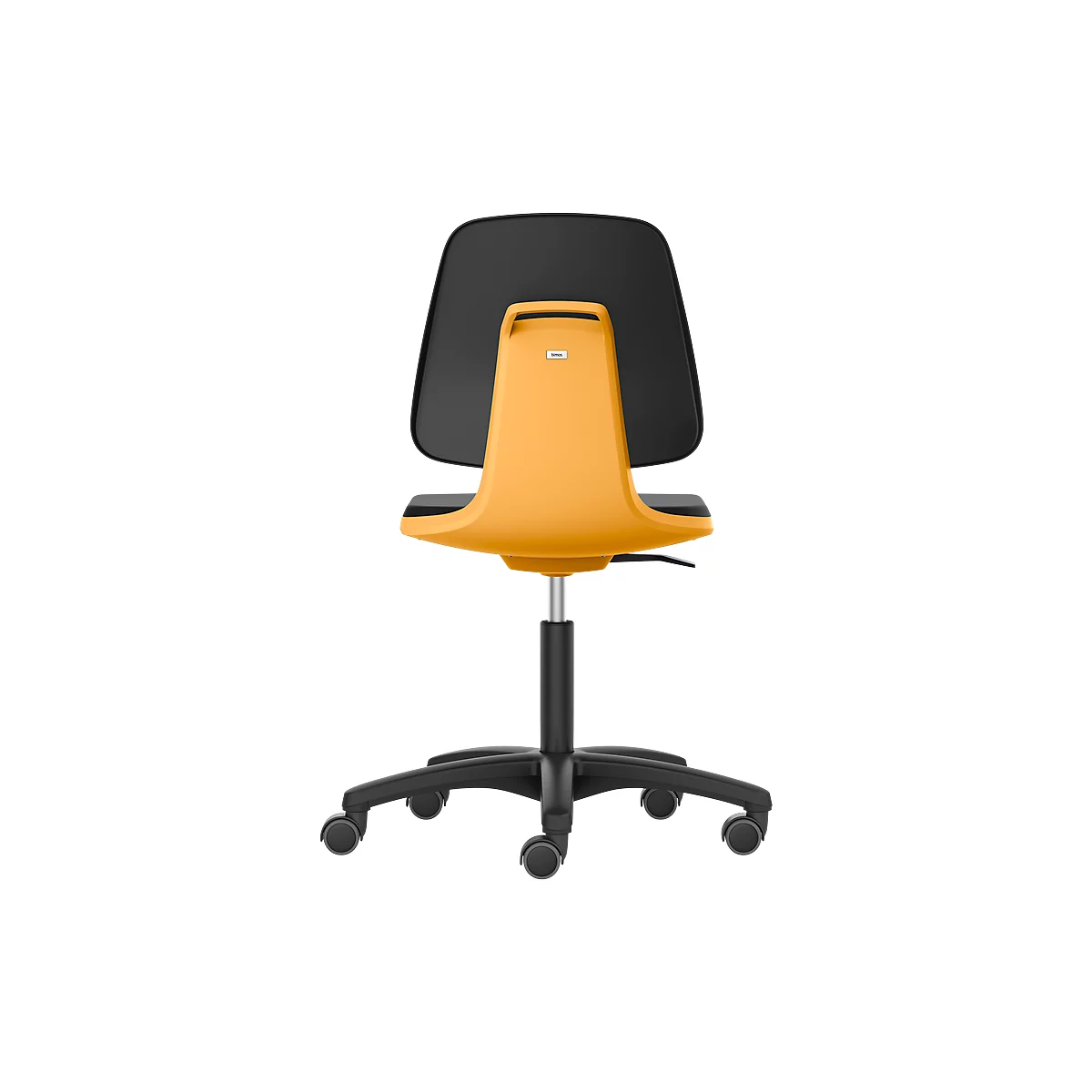 LABSIT Labordrehstuhl, o. Armlehne, mit Rollen, Rückenlehnenhöhe 420 mm, Stoff, orange