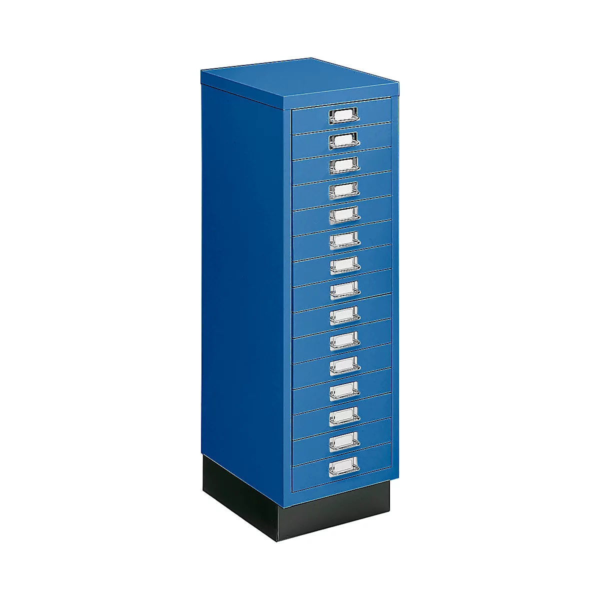 Ladekast A4, met 15 schuifladen, 940 mm hoog, gentiaanblauw