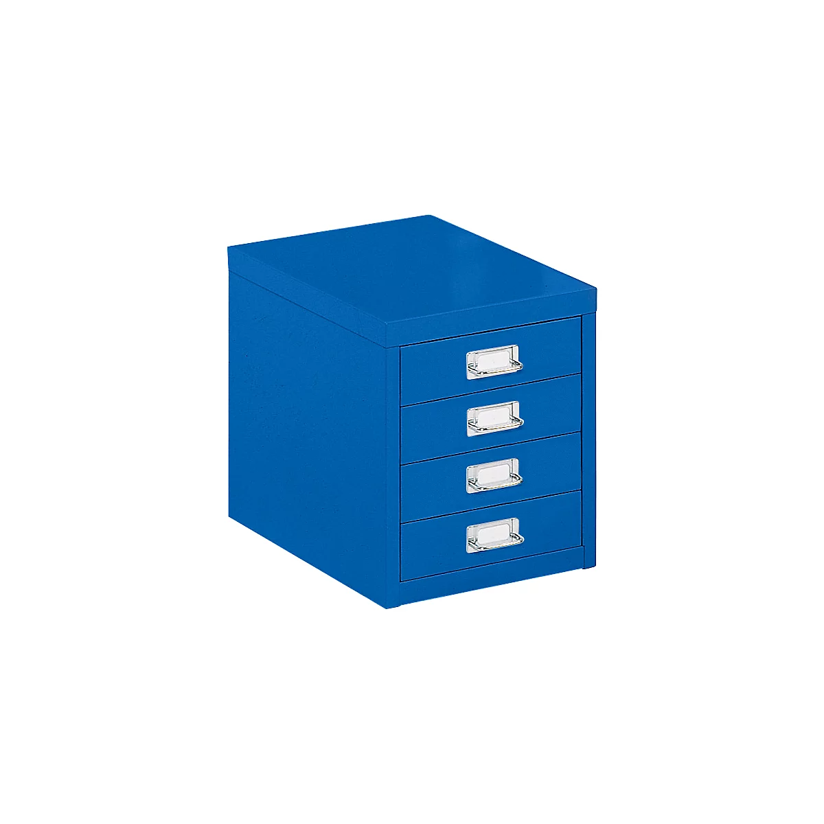 Ladekast A4, met 4 schuifladen, 330 mm hoog, gentiaanblauw