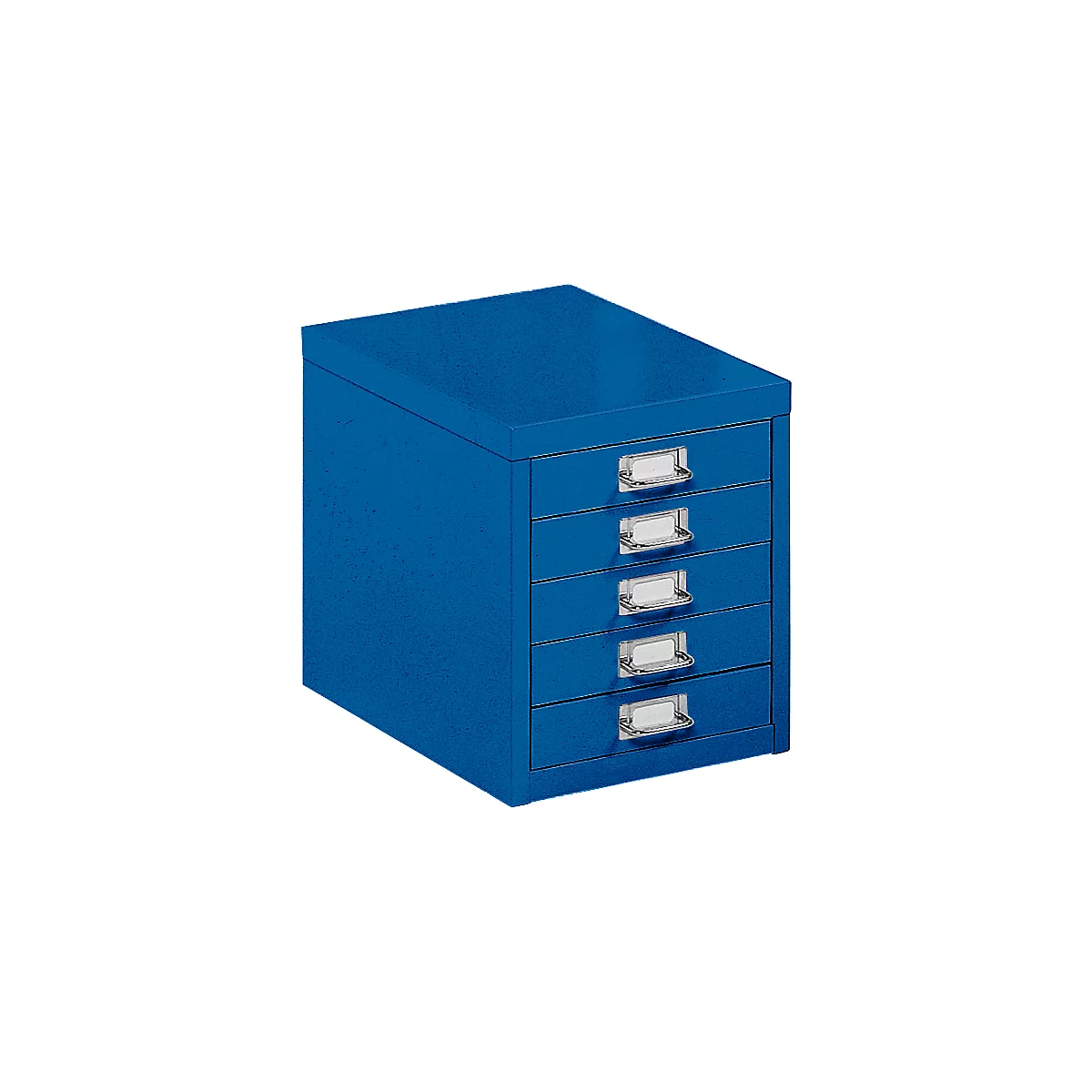Ladekast A4, met 5 schuifladen, 330 mm hoog, gentiaanblauw