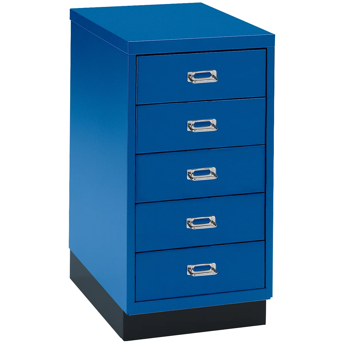 Ladekast A4, met 5 schuifladen, 675 mm hoog, gentiaanblauw