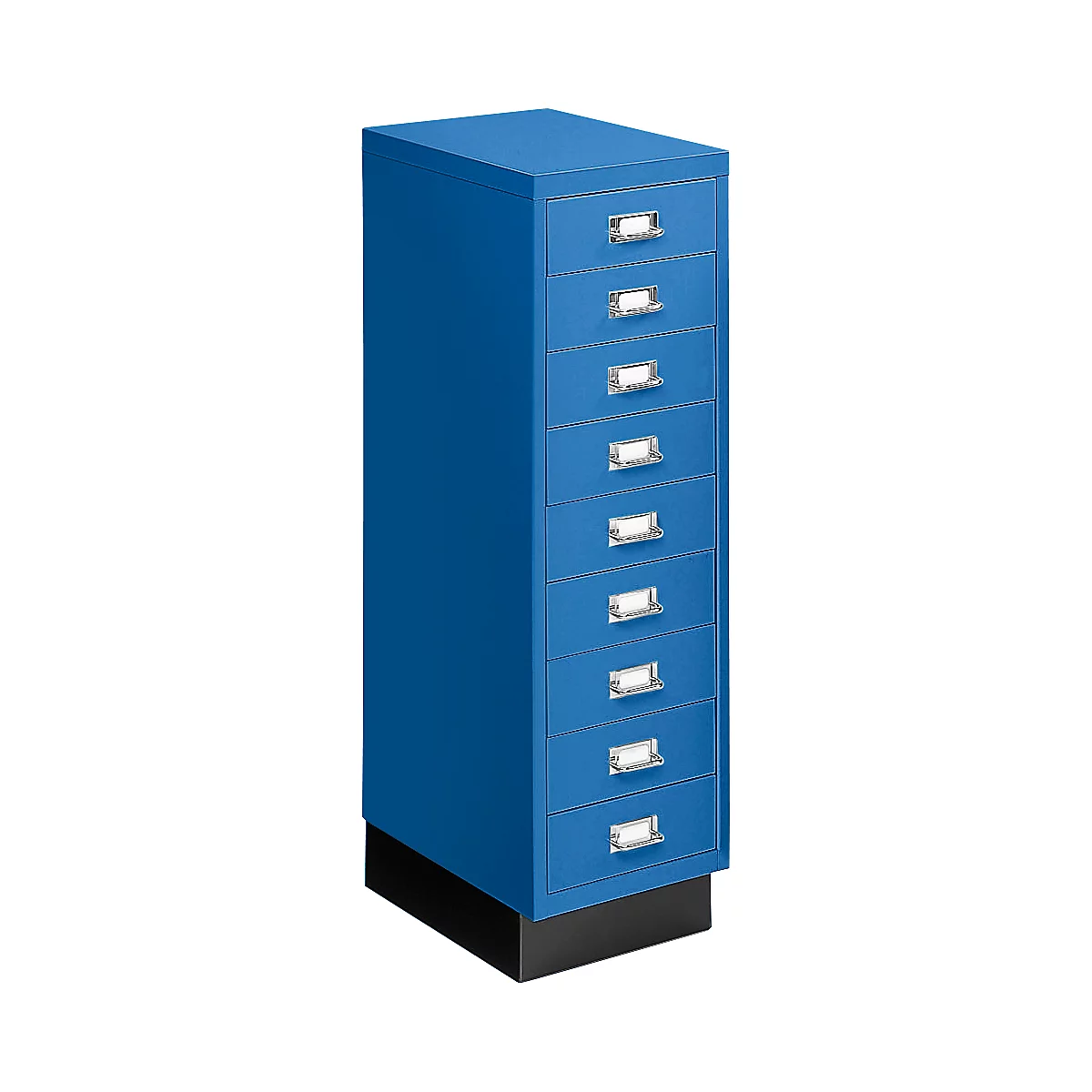 Ladekast A4, met 9 schuifladen, 940 mm hoog, gentiaanblauw
