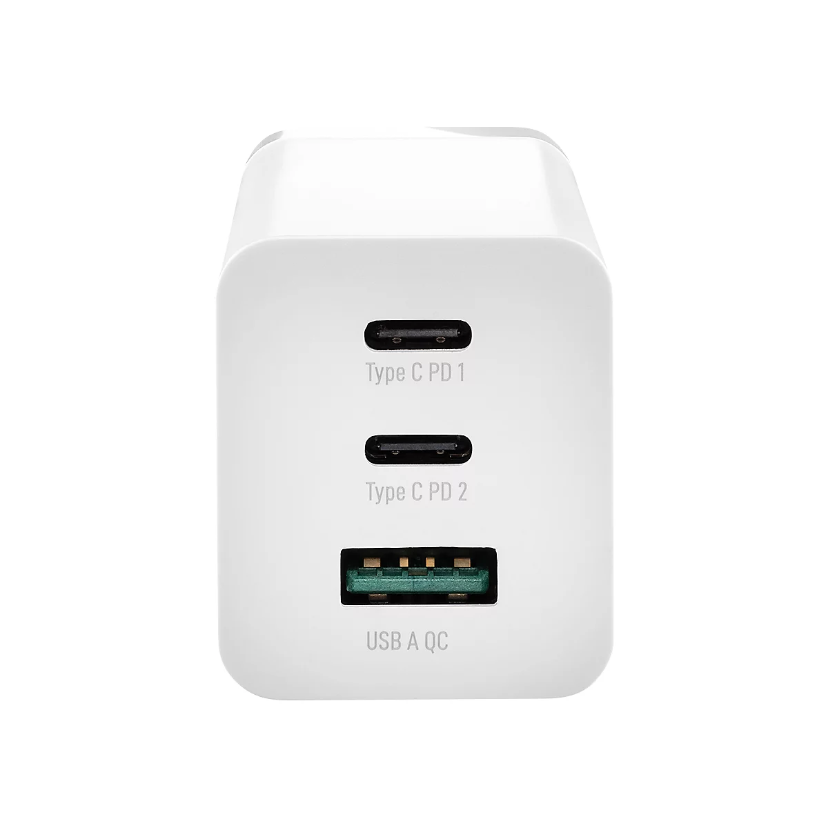 Lader Varta High Speed, 65 W, 2x USB-C, 1x USB-A, laadt tot 3 apparaten op, ook geschikt voor laptops, B 35 x D 28 x H 108 mm, wit