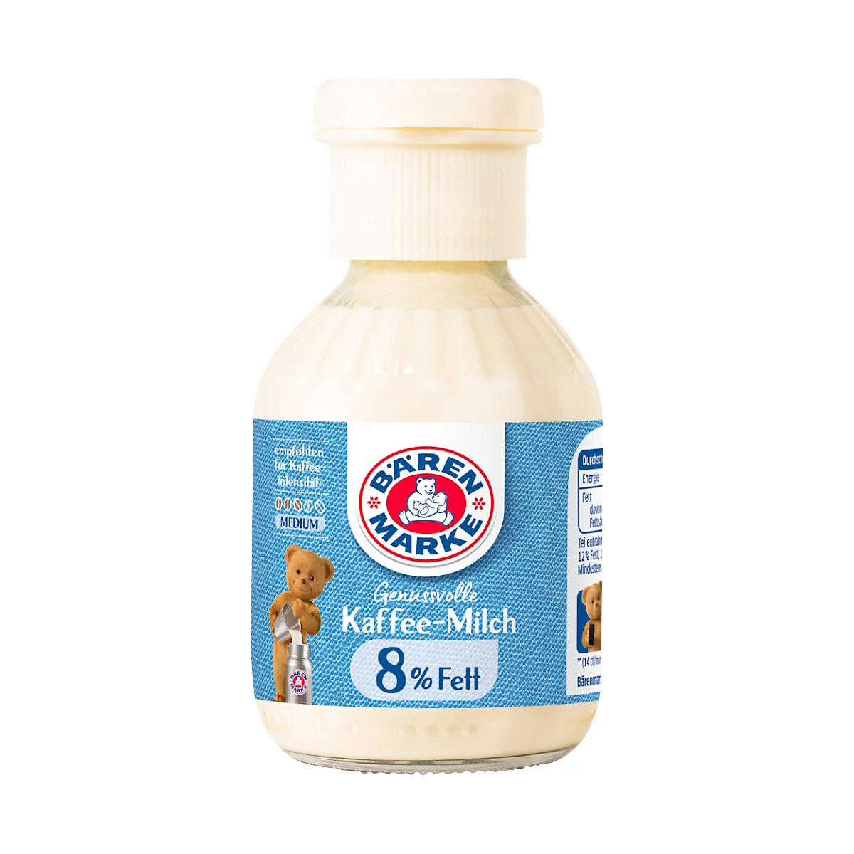 Lait au café savoureux Bärenmarke, teneur en matière grasse 8 %, bouteille de 170 g