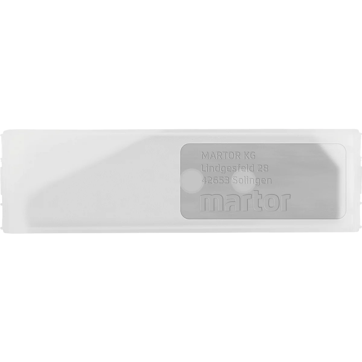 Lame de rechange Martor n° 160060, utilisable 1 fois, épaisseur 0,63 mm, L 66,5 x l 18,9 mm, acier inoxydable, 5 pièces