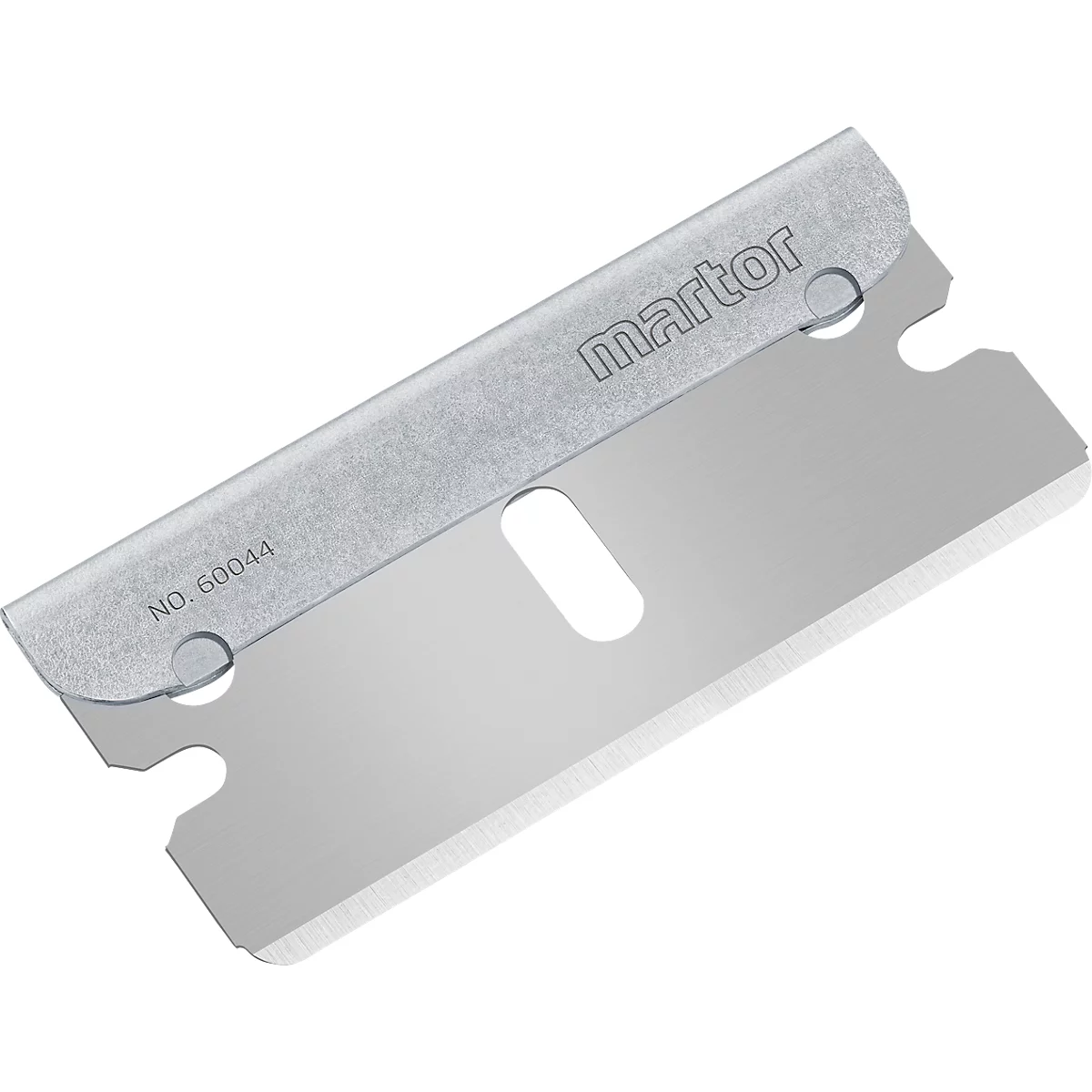 Lame de rechange Martor No. 60044, en forme d'étrier, utilisable 1 fois, épaisseur 0,3 mm, L 39,5 x l 19,3 mm, acier, 10 pièces