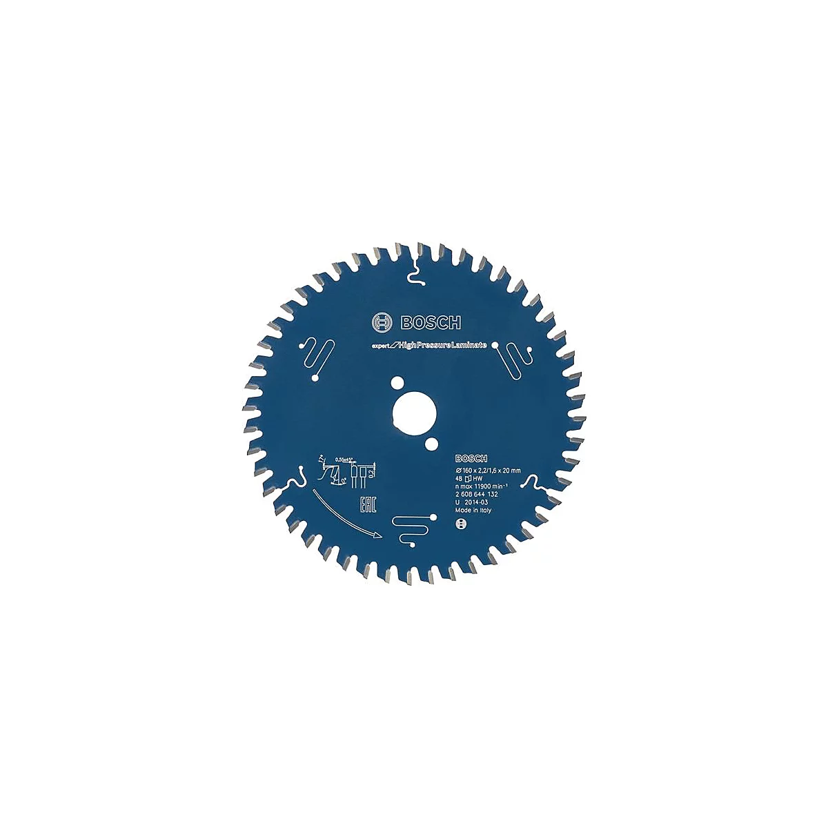 Lame de scie circulaire AD 160mm Z.48 TR-F perçage 20mm coupe 2,2mm HM BOSCH