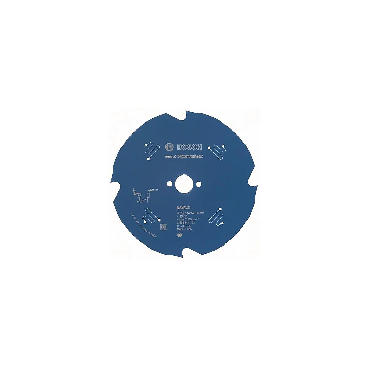 Lame de scie circulaire AD 165mm Z.4 TCG perçage 20mm coupe 2,2mm HM BOSCH