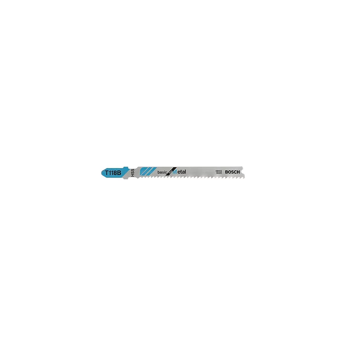 Lame de scie sauteuse T 118 B L.totale 92mm Denture 1,9 -2,3mm HSS 5 pces/carte