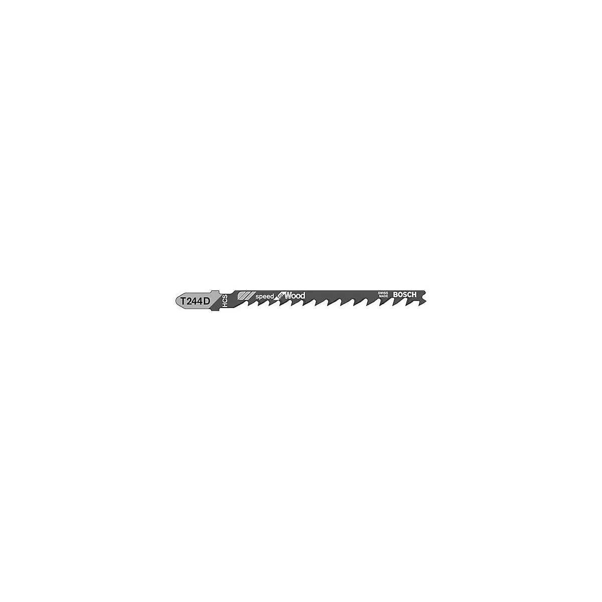 Lame de scie avec dents, inscription T244D, speed Wood et BOSCH.