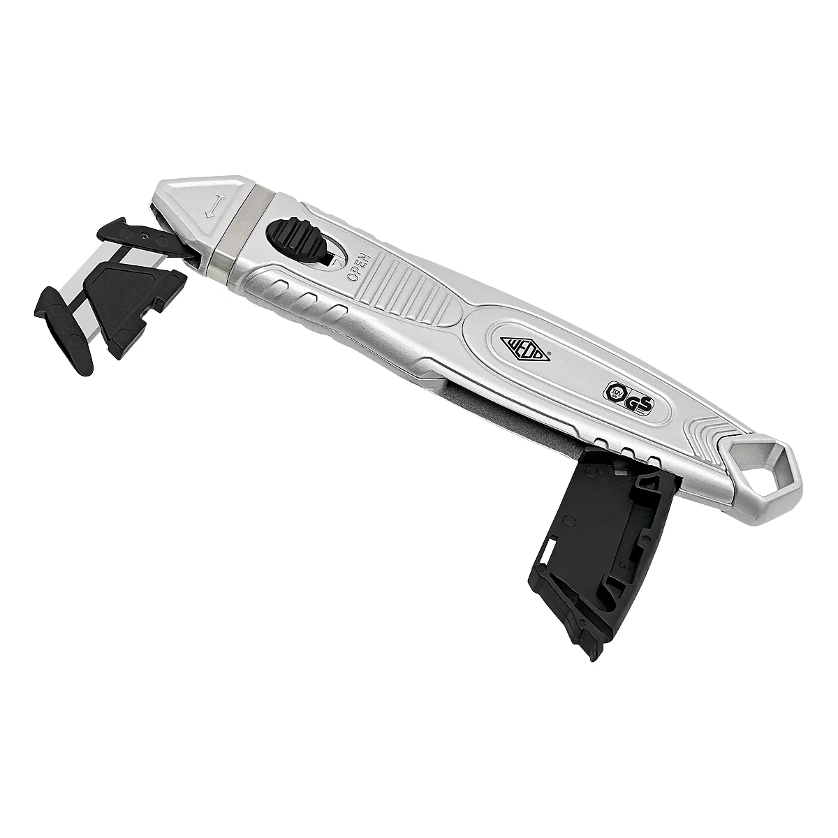 Lames de rechange pour couteau de sécurité WEDO®, L 13 x H 46 mm, argent-noir, 5 pces