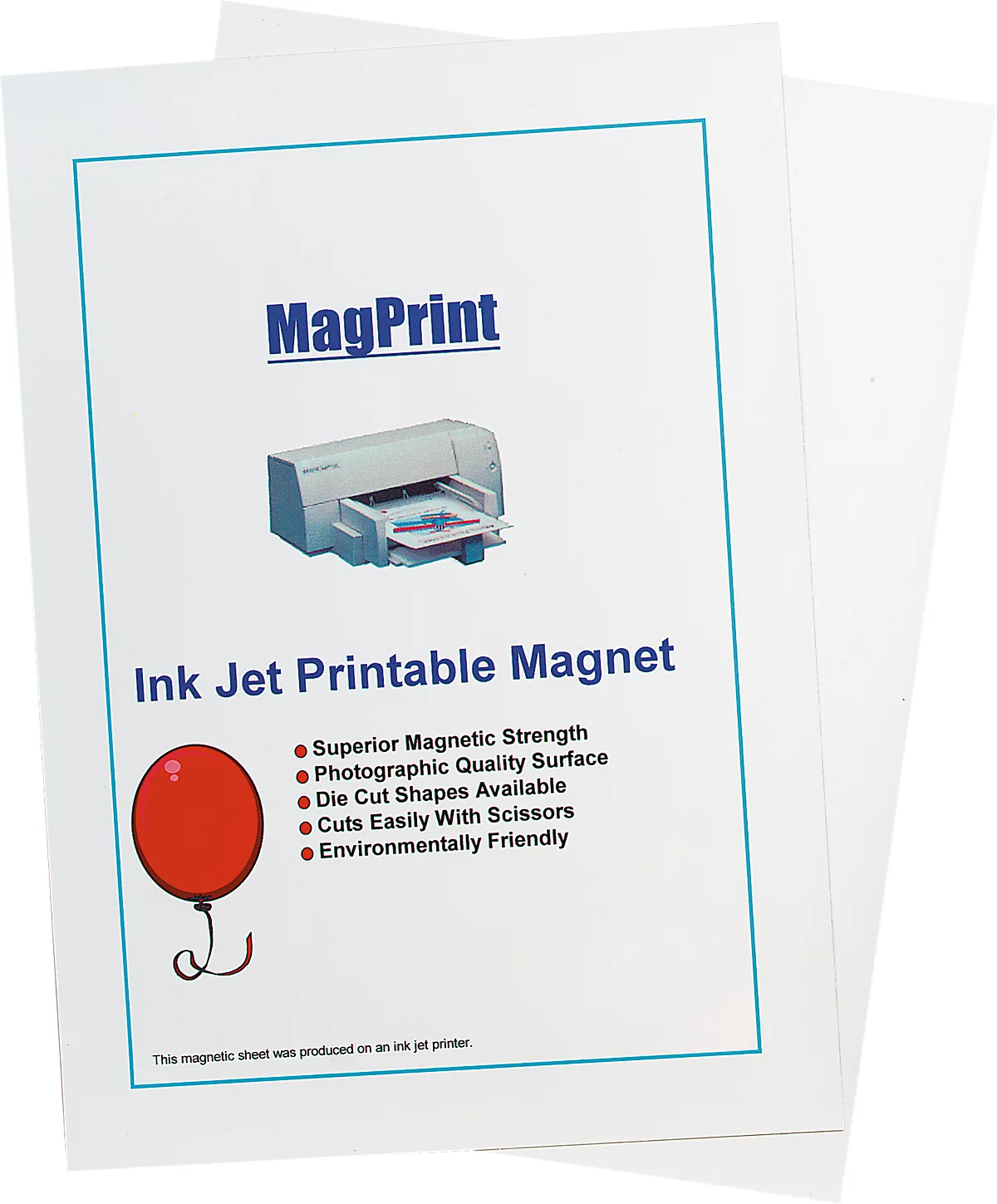 Lámina magnética, calidad de papel de inyección de tinta