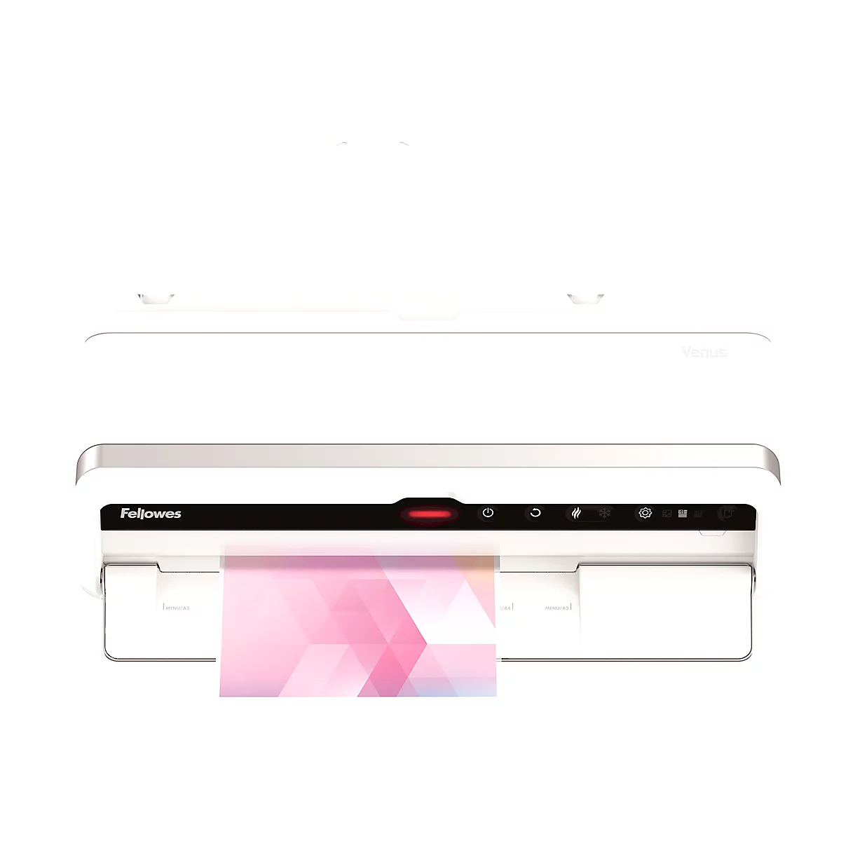 Lamineermachine Fellowes® Venus A3, tot A3, voor filmdikte tot 250 μ, 2180 mm/min, auto-reverse, opwarmtijd 30 sec-1 min, met 10 films, zilver-wit