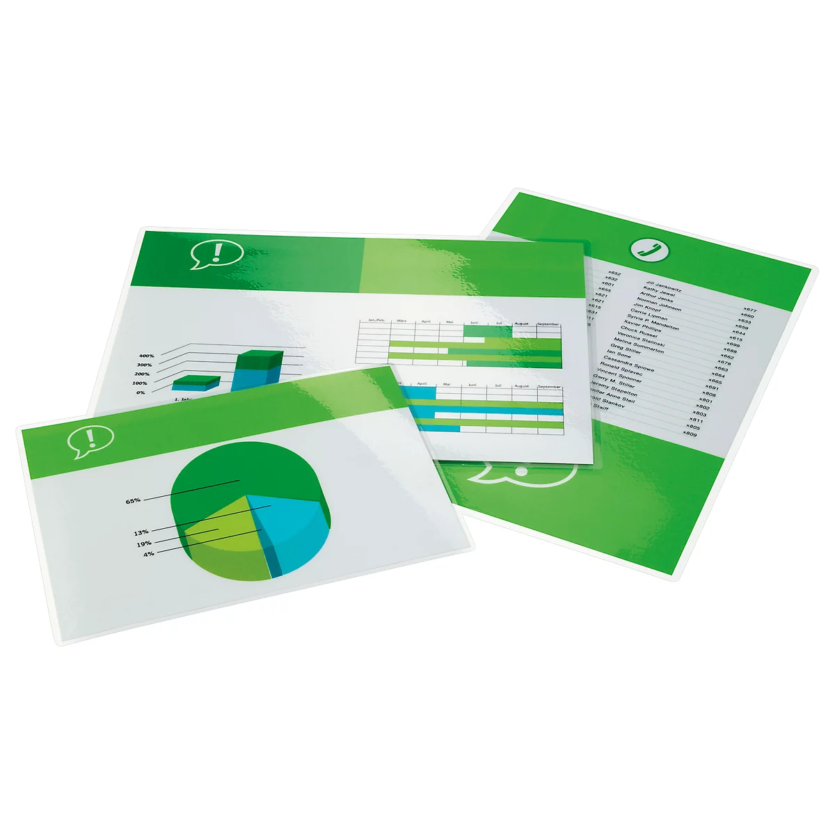 Laminierfolien GBC®, für Heisslaminiergeräte, A4 Hoch- & Querformat, beschriftbar, 175 µ, L 303 x B 216 mm, transparent-matt, Polyester, 100 Stück
