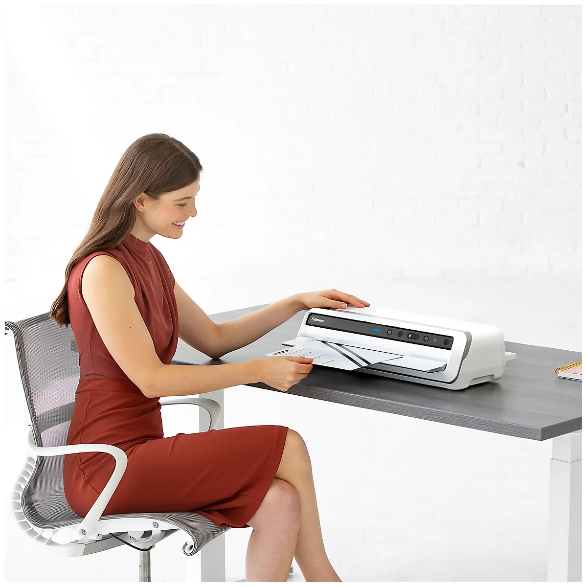 Laminiergerät Fellowes® Venus A3, bis A3, für Folienstärke bis 250 μ, 2180 mm/min, Auto-Rücklauf, Aufwärmzeit 30 sek-1 min, mit 10 Folien, silber-weiß