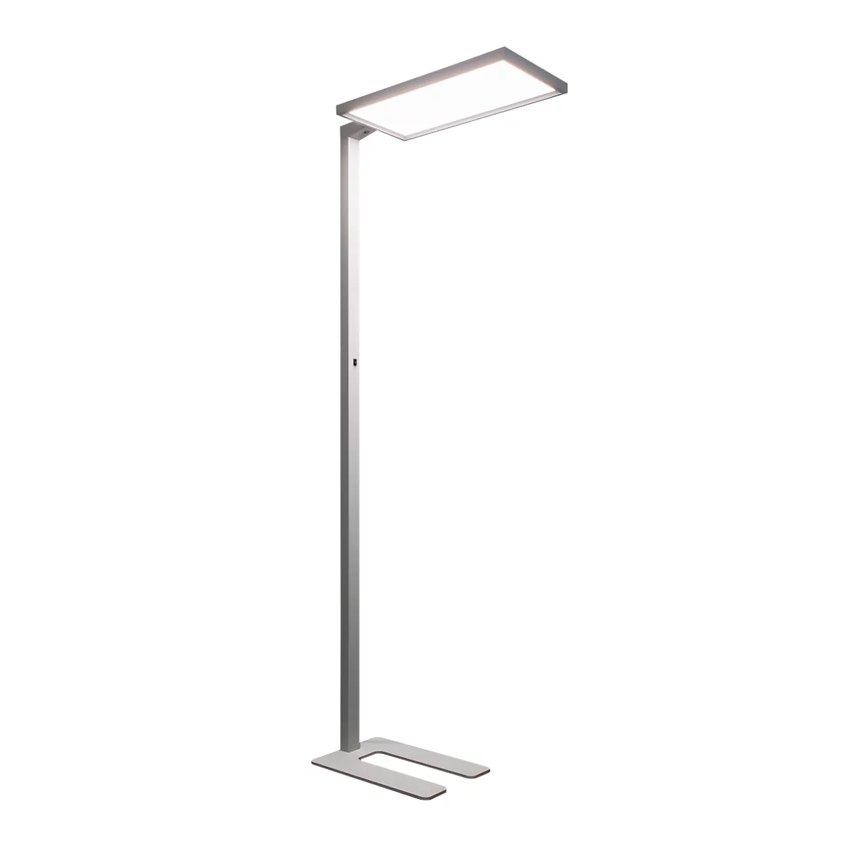 Lampadaire LED FRISCH-Licht® STL, 80 W, 10000 lm, 4000 K, lumière directe/indirecte, variateur tactile &amp; fonction mémoire, IP20, argenté