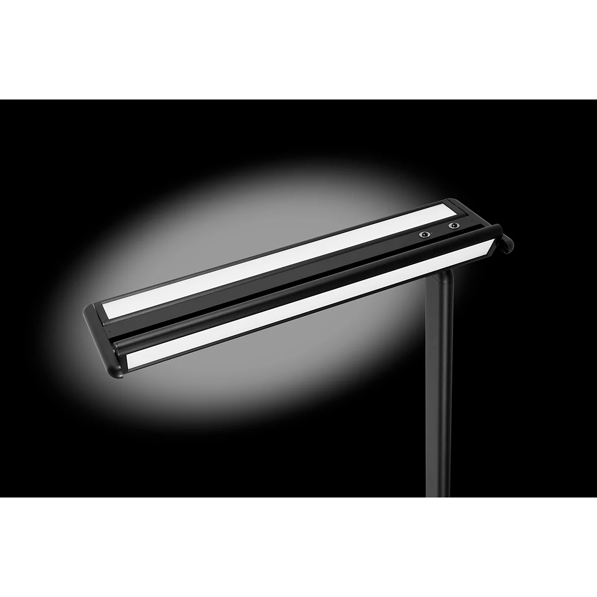 Lampadaire LED Hansa Larimar, réglable &amp; orientable, classe d'efficacité énergétique E, 81 lumens, 4000 K, H 1997 mm, noir