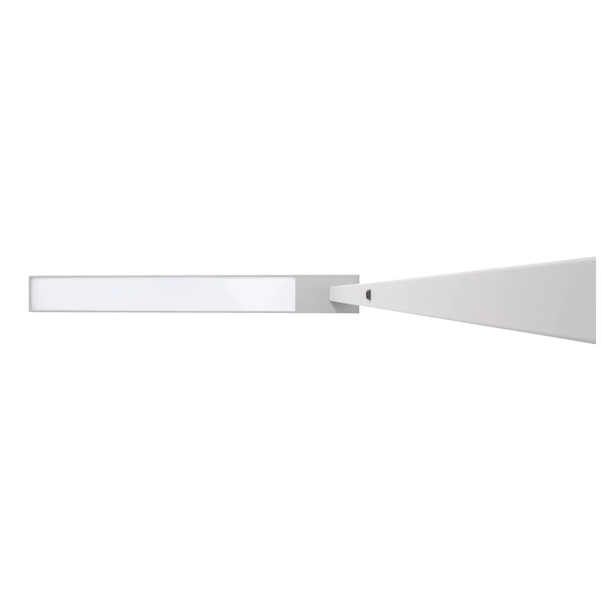 Lampadaire LED Linearo, puissance 50 W, 5600 lm, 4000 K, compatible avec un poste de travail sur écran, L 880 x l 100 x H 1852 mm, aluminium &amp; acier, blanc alu RAL 9006