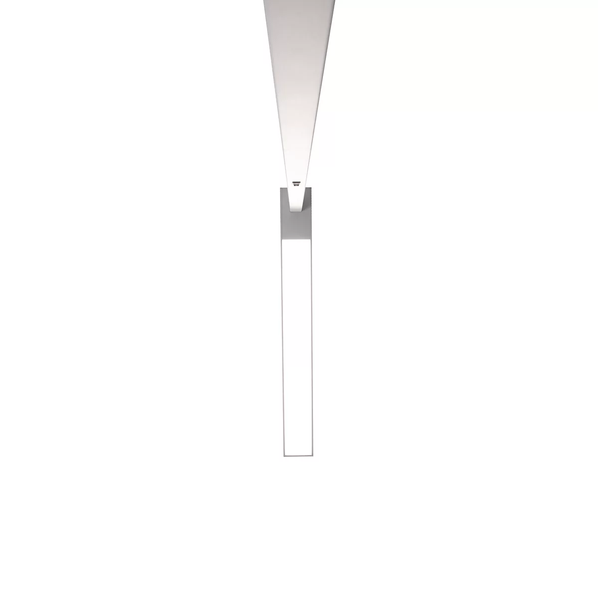 Lampadaire LED Linearo, puissance 50 W, 5600 lm, 4000 K, compatible avec un poste de travail sur écran, L 880 x l 100 x H 1852 mm, aluminium &amp; acier, blanc alu RAL 9006