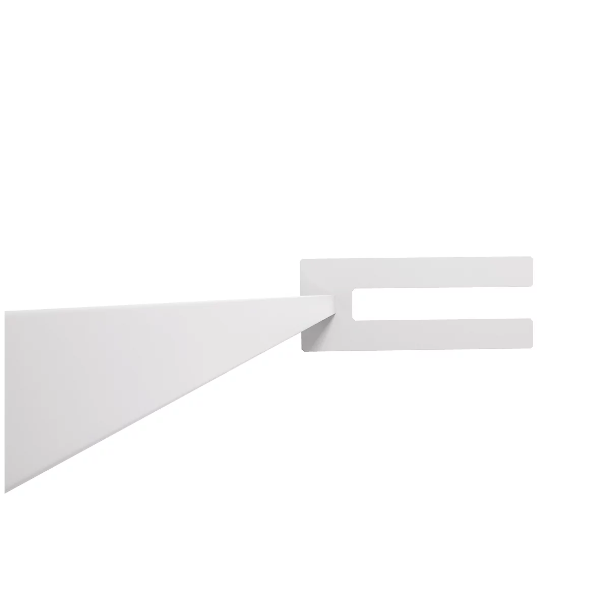 Lampadaire LED Linearo, puissance 50 W, 5600 lm, 4000 K, compatible avec un poste de travail sur écran, L 880 x l 100 x H 1852 mm, aluminium &amp; acier, blanc alu RAL 9006