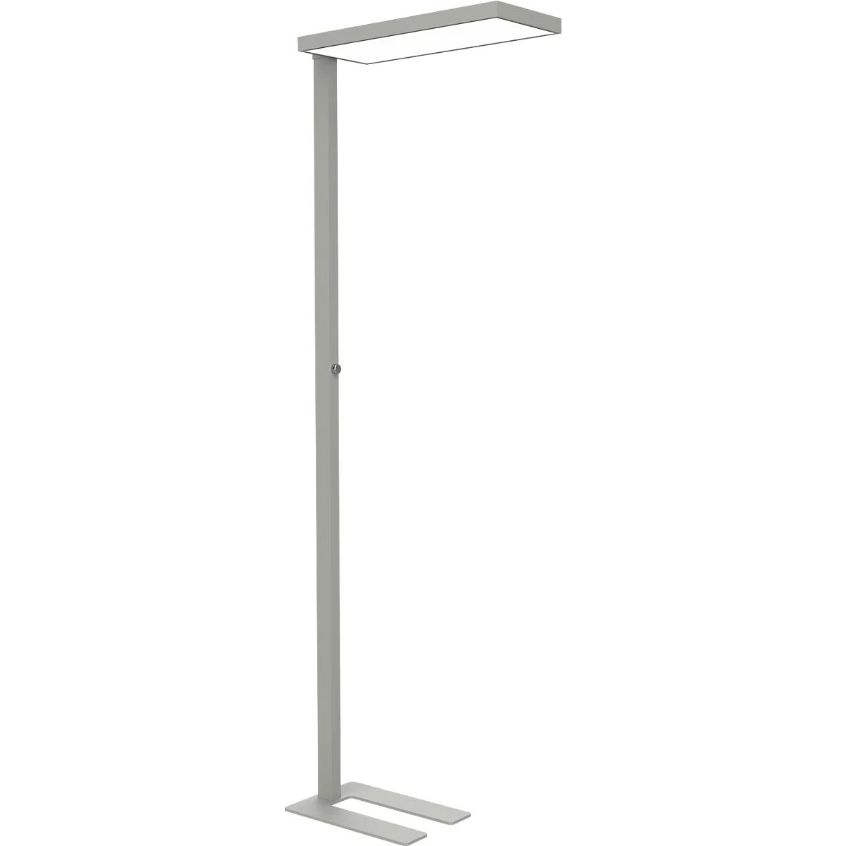 Lampadaire LED Maul MAULjura, 62 W, 9200 lm, 4000 K, lumière directe/indirecte, intensité lumineuse variable, H 1965 mm, aluminium, argenté