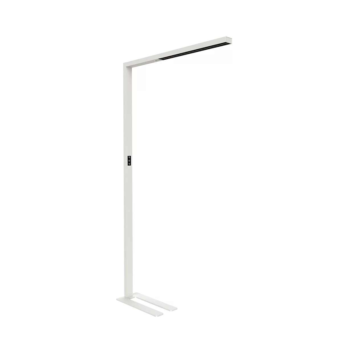 Lampadaire LED MAULsirius colour vario sensor, dimmable en continu, lumière directe/indirecte, 80 W, 8750 lm, 3000-5500 K, aluminium et acier, blanc